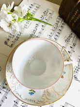 Load image into Gallery viewer, Antique hand painted teacup and saucer
