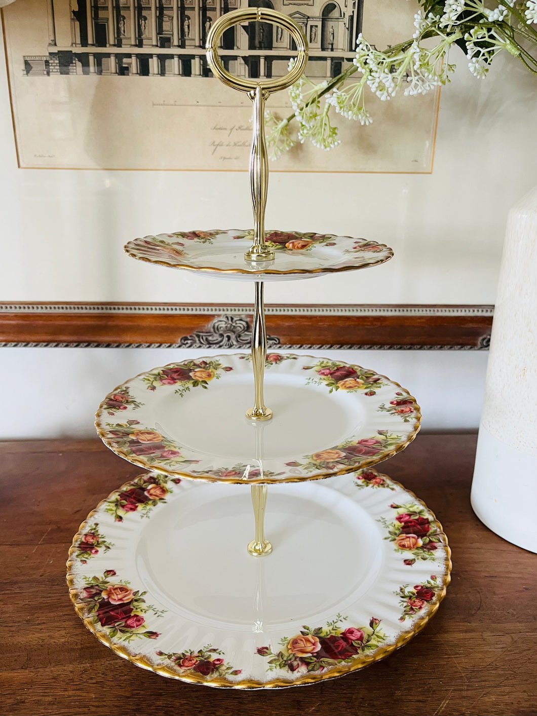 Royal Albert ‘old country roses’ three tier cake stand