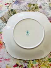 Load image into Gallery viewer, Crown Staffordshire white rose cake plate 24cm
