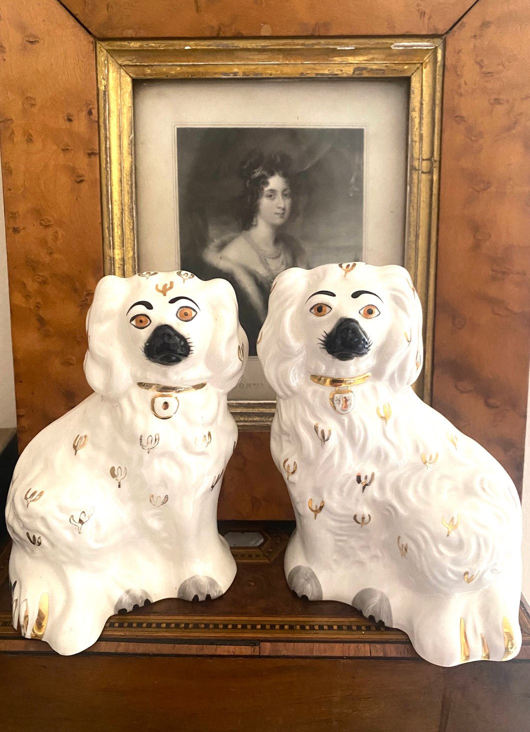 Stunning pair of vintage Beswick china spaniel dogs 14cm high