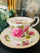 Load image into Gallery viewer, Royal Albert November Flower of the Month teacup and saucer
