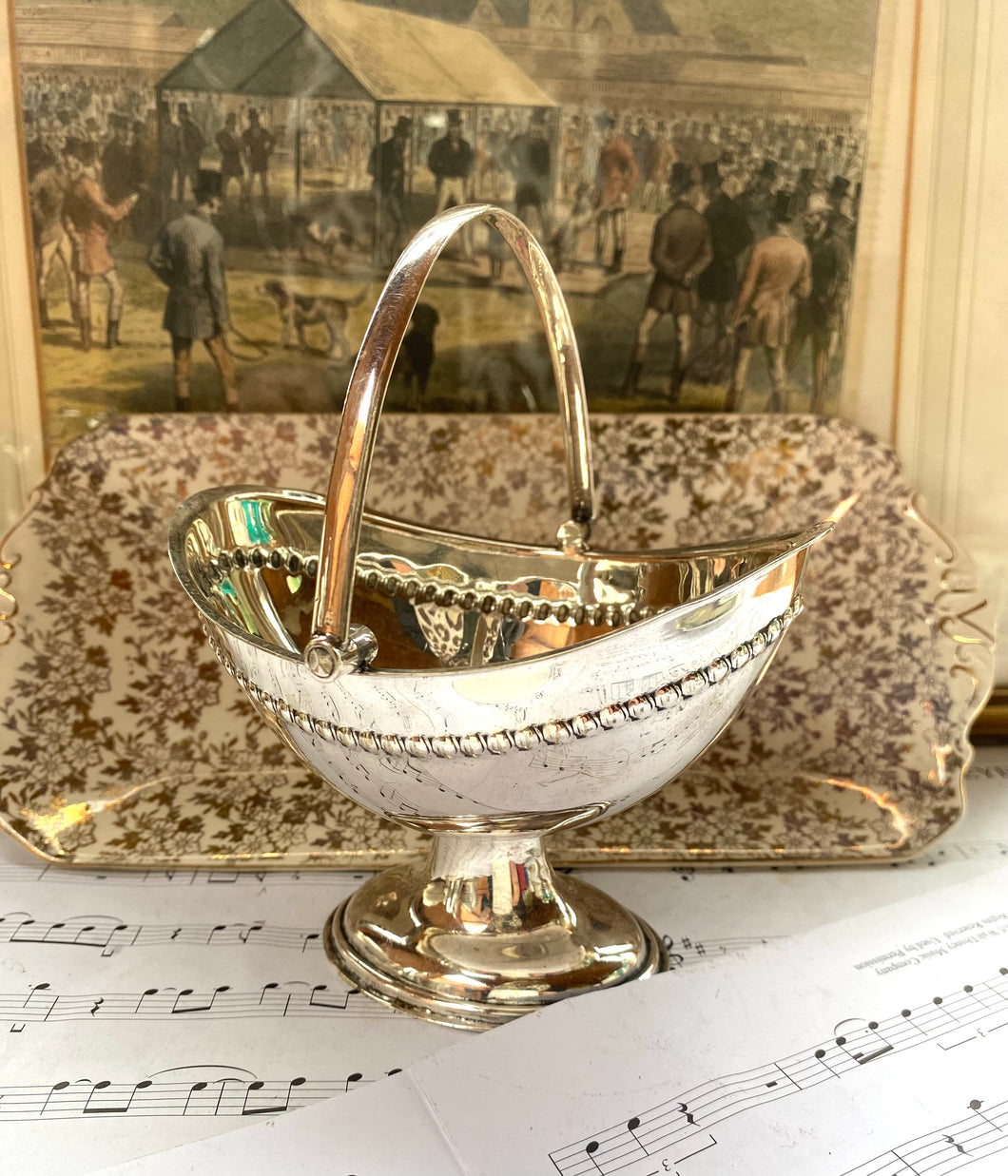 Silver plated basket