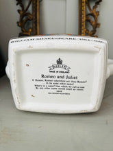 Load image into Gallery viewer, Sadler vintage teapot featuring Shakespeares Romeo and Juliet
