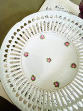 Load image into Gallery viewer, Continental vintage ditsy rose ribbon dish 17cm- 2 available

