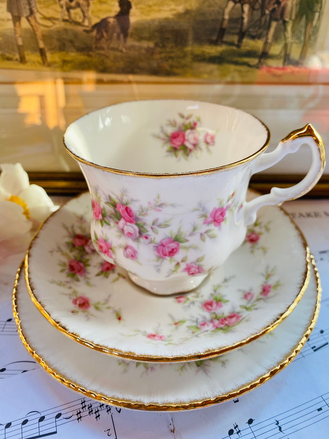 Paragon ‘victoriana rose’ teacup trio