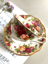 Load image into Gallery viewer, Rare Royal Albert Avon shaped teacup and saucer set ‘old country roses’
