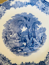 Load image into Gallery viewer, Heathcote china blue and white cake plate Made in England c1910
