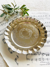 Load image into Gallery viewer, Small silver plated engraved tray 17.5cm
