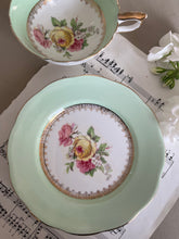 Load image into Gallery viewer, Imperial China vintage teacup trio with 22k gold detailing
