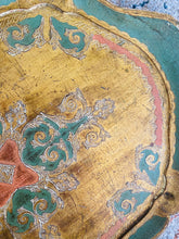 Load image into Gallery viewer, Large vintage Italian florentine wooden tray with ornate green and gold 60cm by 40cm
