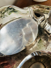 Load image into Gallery viewer, Three piece vintage silver plated teaset Made in England c1930s
