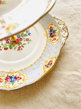 Load image into Gallery viewer, Two tier cake stand made with original vintage plates
