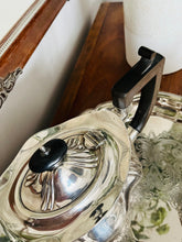 Load image into Gallery viewer, Three piece vintage silver plated teaset Made in England c1930s
