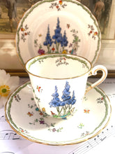 Load image into Gallery viewer, Lovely Tuscan china hand painted 1930s Teacup trio
