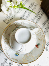 Load image into Gallery viewer, Antique hand painted teacup and saucer
