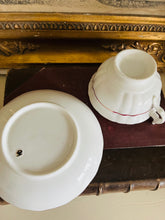 Load image into Gallery viewer, Antique pink lustre Staffordshire teacup and saucer c1880
