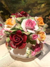 Load image into Gallery viewer, Large Royal Albert fine bone china floral arrangement 12cm wide
