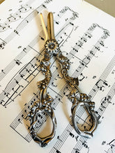 Load image into Gallery viewer, Set of vintage ornate silver plated grape scissors
