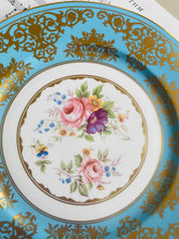 Load image into Gallery viewer, Large fine bone china plate ‘Derby rose’ Lynton Porcelain Company Derby England 21cm
