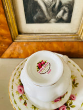 Load image into Gallery viewer, Royal Albert June flower of the month teacup and saucer set featuring the rose
