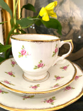 Load image into Gallery viewer, Salisbury china vintage ditsy roses teacup trio
