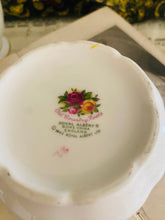 Load image into Gallery viewer, Royal Albert candlestick with fine bone china roses (one rose damaged)
