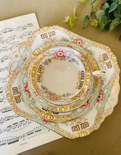 Load image into Gallery viewer, Antique Teacup Quad (cake plate, tea plate, saucer and teacup)
