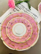 Load image into Gallery viewer, Stunning pink antique teacup quad c1880 ( teacup, saucer , tea plate and cake plate)
