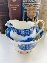 Load image into Gallery viewer, Antique blue and white 21 piece teaset by Heathcote China c1910
