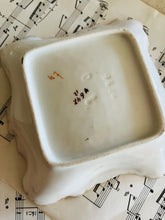 Load image into Gallery viewer, Antique hand painted fluted dish 14cm by 14cm c1890 ‘one of a kind’
