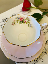 Load image into Gallery viewer, Pretty pink vintage Royal Albert teacup trio
