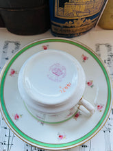 Load image into Gallery viewer, English antique ditsy rose teacup and saucer set c1910

