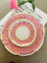 Load image into Gallery viewer, Stunning pink antique teacup quad c1880 ( teacup, saucer , tea plate and cake plate)
