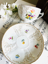 Load image into Gallery viewer, Antique hand painted teacup and saucer
