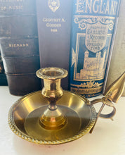 Load image into Gallery viewer, Vintage brass chamber stick Made in England
