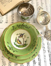 Load image into Gallery viewer, Silver plated antique style tea strainer and drip tray
