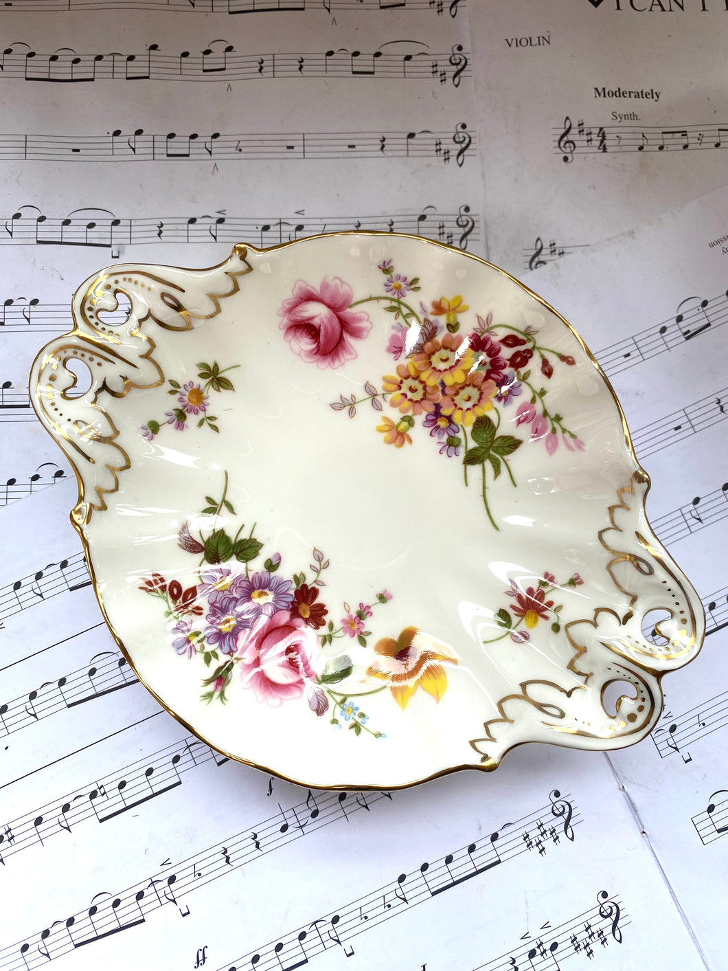 Pretty Royal Crown Derby trinket dish ‘Posies’