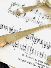 Load image into Gallery viewer, Set of 6 vintage silver plated cake forks and matching cake server (some slight age related wear to forks)
