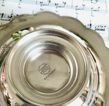 Load image into Gallery viewer, Antique silver plate on copper circular serving dish ( some age related wear to centre)
