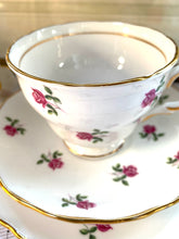 Load image into Gallery viewer, Colclough china ditsy rose teacup trio
