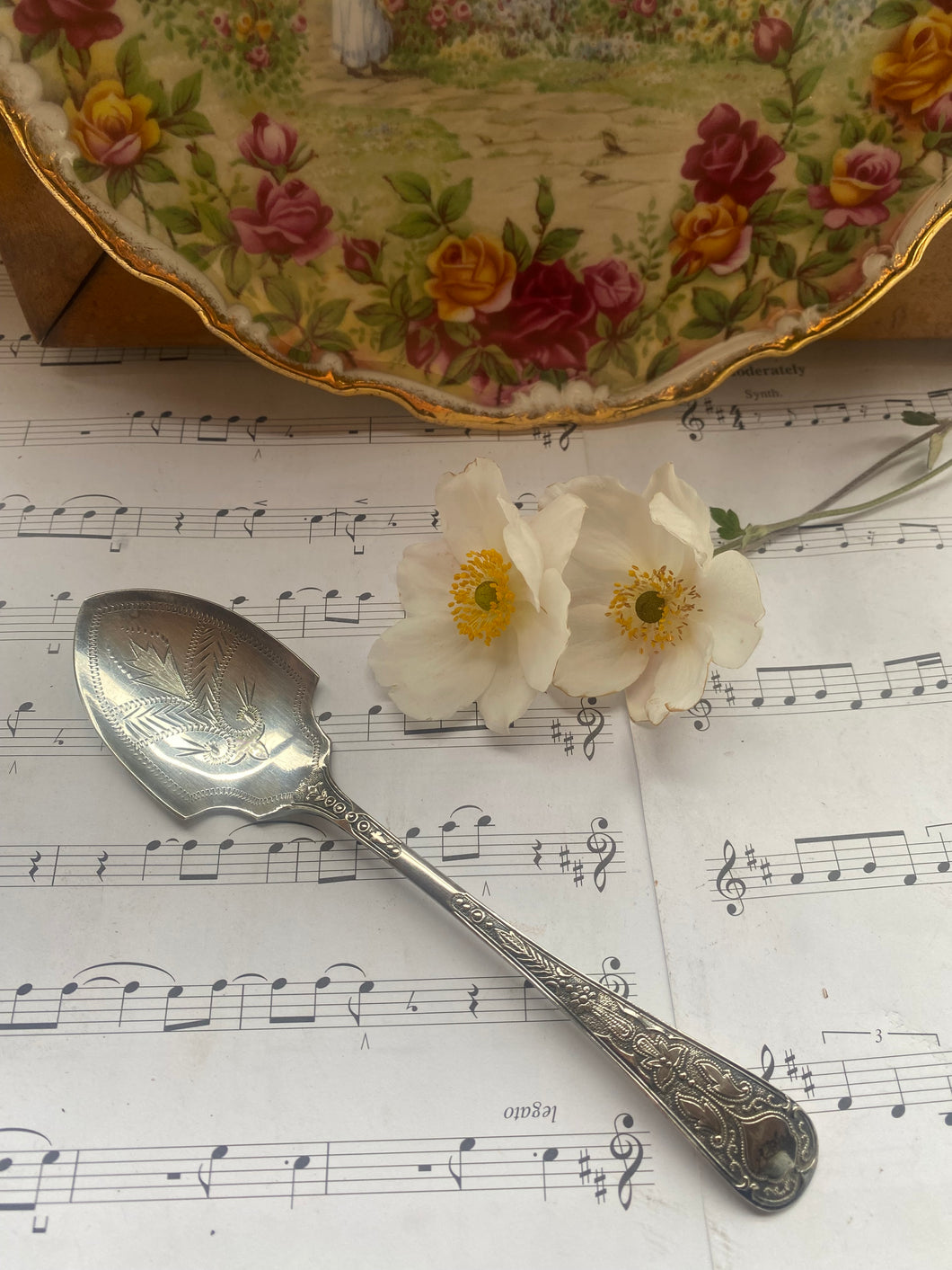 Silver plated jam spoon