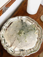 Load image into Gallery viewer, Circular Vintage silver plated tray Made in England 32cm
