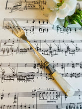 Load image into Gallery viewer, Antique pickle fork with mother of pearl handle
