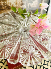 Load image into Gallery viewer, Original glass 1930s glass cake stand 23cm wide 16cm high
