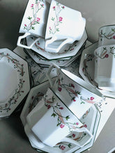 Load image into Gallery viewer, Set of 6 Johnson Brothers teacup trios Eternal Beau pattern
