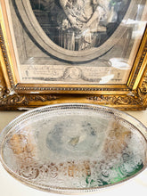 Load image into Gallery viewer, Vintage silver plated engraved tray 39cm by 24cm Made in Sheffield England
