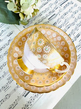 Load image into Gallery viewer, Beautiful Tuscan china vintage teacup trio
