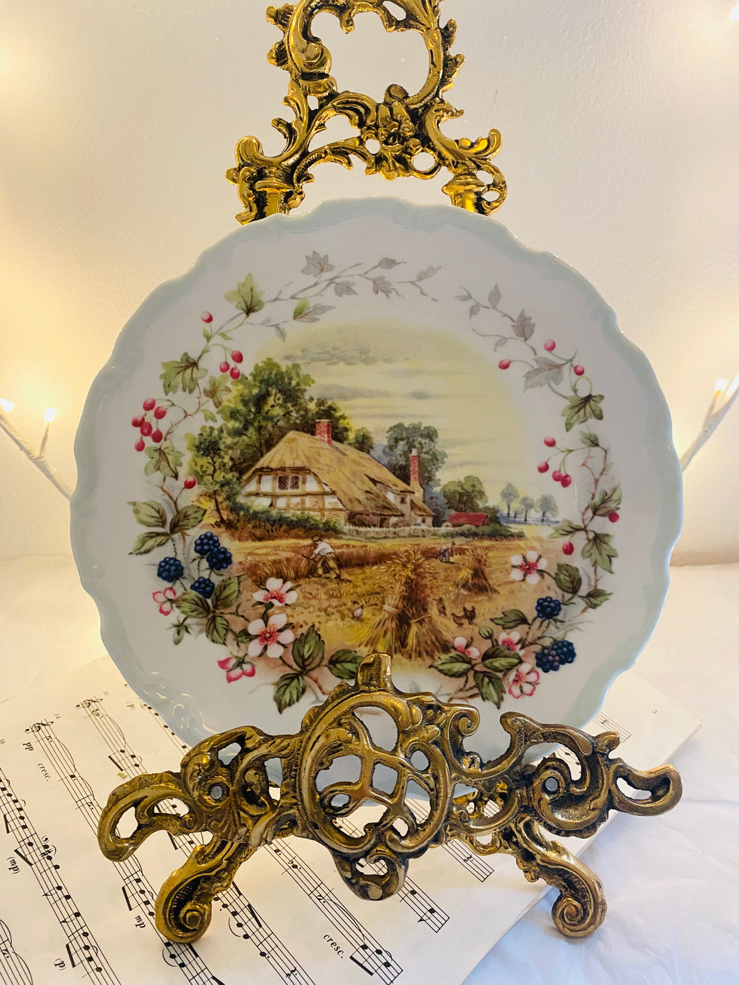 Royal Albert Autumn plate from the cottage garden year series