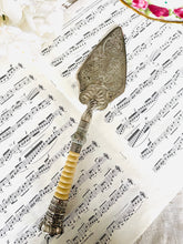Load image into Gallery viewer, One of a kind ornate vintage engraved silver plated cake slice
