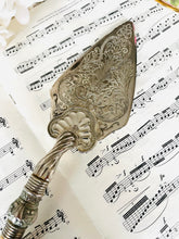Load image into Gallery viewer, One of a kind ornate vintage engraved silver plated cake slice
